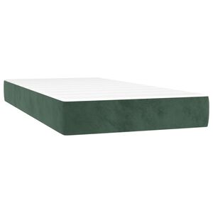 vidaXL Taschenfederkernmatratze Mittel Dunkelgr&uuml;n 80x200x20 cm Samt