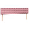 vidaXL Boxspringbett mit Matratze & LED Rosa 180x210 cm Samt