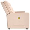 vidaXL 3-Sitzer Massagesessel Creme Stoff