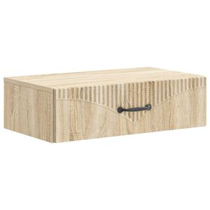 vidaXL Wandmontierter Beistelltisch Sonoma-Eiche 59 x 34,5 x 17 cm