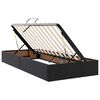 vidaXL Bett mit Stauraum und LED Schwarz 90 x 200 cm Kunstleder