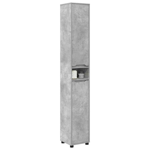 vidaXL Badezimmerschrank Beton Grau 30,5 x 30 x 195 cm Holzwerkstoff