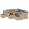 vidaXL Gartensofa-set 9 Stk. Beige und Grau