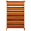 vidaXL Vertikalbeet 6 F&auml;cher Braun 69x40x101,5 cm Massivholz Kiefer