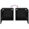 vidaXL TV-Wandregale 2 pcs Schwarz Eichen-Optik 40,5x30x40cm