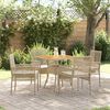 vidaXL Garten Essgruppe 5 pcs Beige Poly-Rattan