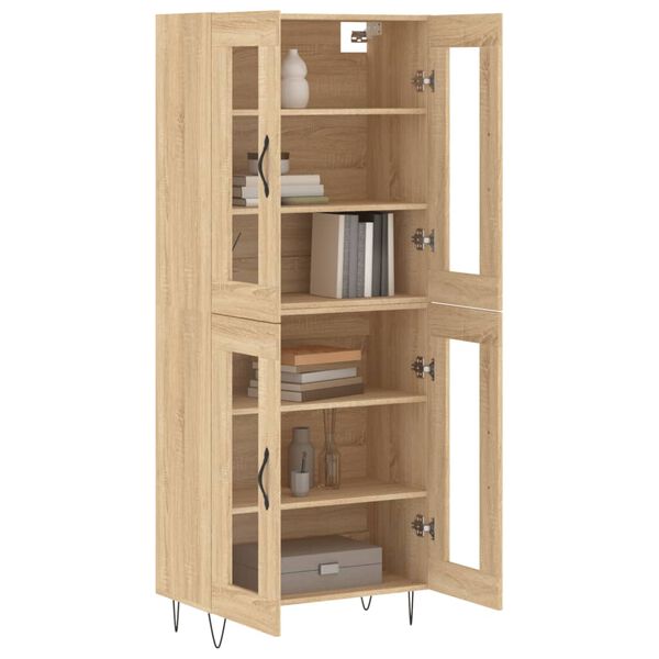 vidaXL Highboard Sonoma-Eiche 69,5x34x180 cm Holzwerkstoff