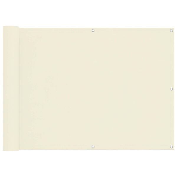 vidaXL Balkonsichtschutz Creme 75 x 200 cm Oxford-Stoff