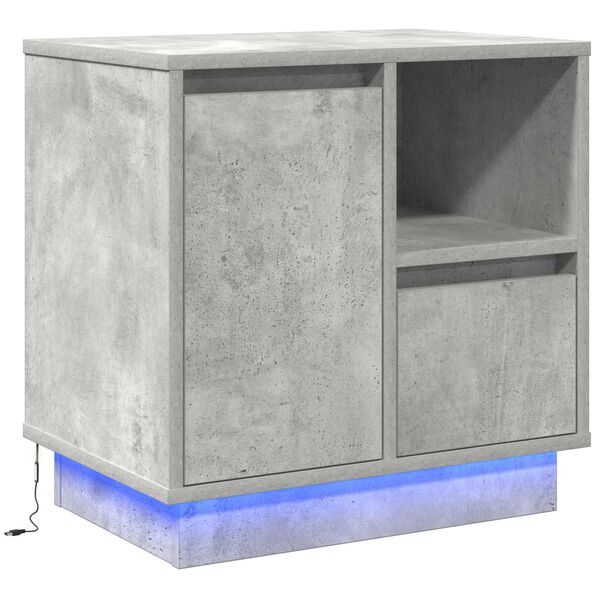 vidaXL Nachttisch Beton Grau 50 x 34,5 x 50 cm Holzwerkstoff