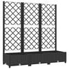 vidaXL Garten-Pflanzgef&auml;&szlig; mit Spalier Schwarz 120 x 40 x 121,5 cm PP