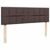 vidaXL Ottoman-Bett mit Matratze Dunkelbraun 140x200 cm Stoff