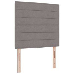 vidaXL LED Kopfteil mit LED-Lichtleisten Taupe 100 cm Stoff