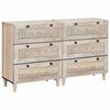 vidaXL Sideboard 2 pcs Wei&szlig; 120 x 33,5 x 75 cm massives Mangoholz