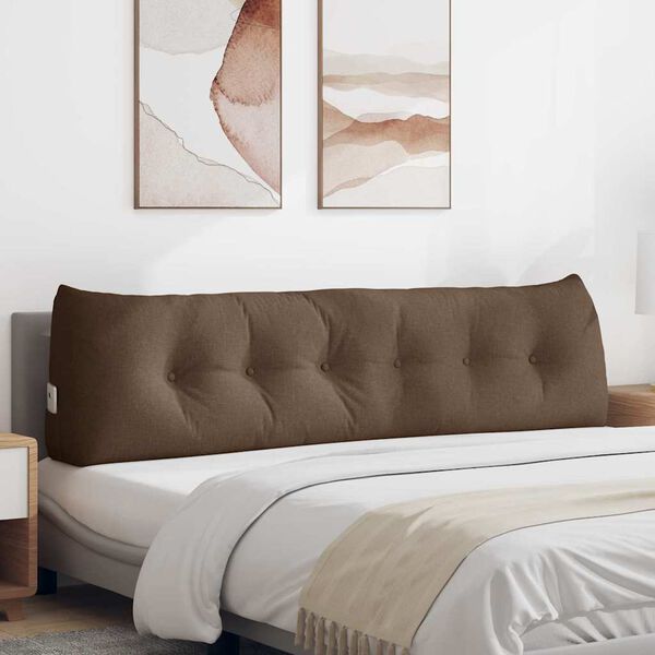 vidaXL R&uuml;cken Kissen Braun 180 x 24 x 50 cm Stoff