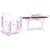 vidaXL Garten Essgruppe 7 pcs Blattmuster Akazie Massivholz