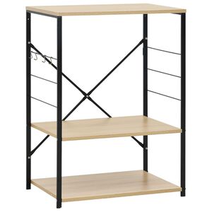 vidaXL Mikrowellenregal Schwarz Eiche 60&times;39,6&times;79,5 cm Holzwerkstoff
