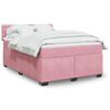 vidaXL Boxspringbett mit Matratze Rosa 160x200 cm Samt