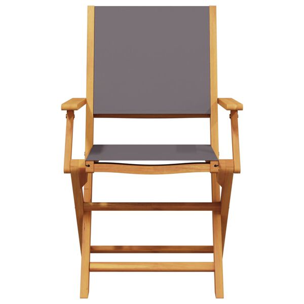 vidaXL Gartenstühle 8 Stk. Klappbar Anthrazit Stoff und Massivholz