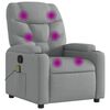 vidaXL Massage-Relaxsessel, hellgrauer Stoff