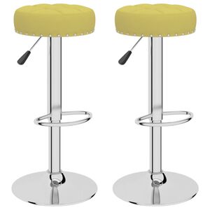 vidaXL Barhocker 2 Stk. Gr&uuml;n Stoff