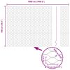 vidaXL Zaunpfosten Grau 50 x 1 m (50 mm Mesh) Stahl und PVC