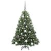 vidaXL K&uuml;nstlicher Weihnachtsbaum mit 150 LEDs Gr&uuml;n 120 cm PE und PVC