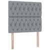 vidaXL Aufbewahrungsbett mit Matratze Hellgrau 100 x 200 cm Polyester
