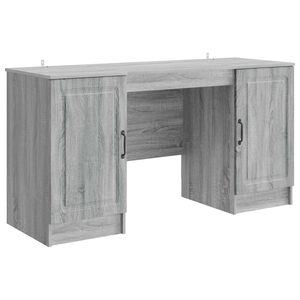 vidaXL Schreibtisch Graues Sonoma 142,5 x 50 x 75 cm Holzwerkstoff