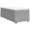 vidaXL Boxspringbett mit Matratze Hellgrau 100x200 cm Stoff