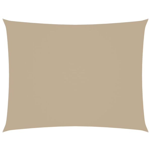 vidaXL Sonnensegel Oxford-Gewebe Rechteckig 3,5x4,5 m Beige