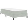vidaXL Boxspringbett mit Matratze Hellgrau 80 x 200 cm Stoff
