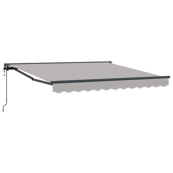 vidaXL Einziehbare Markise Hellgrau 300 x 250 cm Polyester und Metall