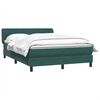 vidaXL Boxspringbett mit Matratze Dunkelgr&uuml;n 160x220 cm Samt