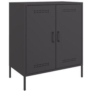 vidaXL Sideboard Schwarz 68x39x79 cm Stahl