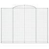 vidaXL Gabionen mit Hochbogen 5 Stk. 300x30x220/240cm Verzinktes Eisen