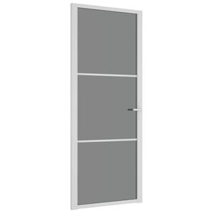vidaXL Innent&uuml;r 83x201,5 cm Wei&szlig; ESG-Glas und Aluminium