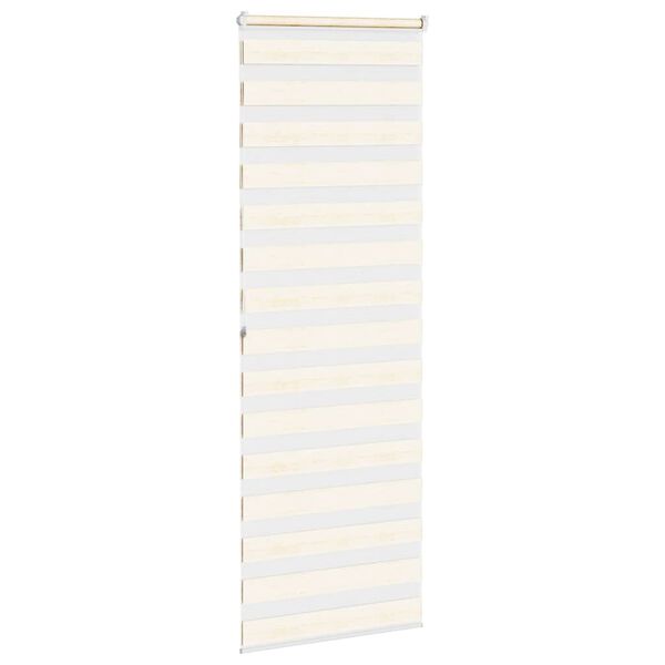 vidaXL Doppelrollo Marmorbeige 90x200 cm Stoffbreite 85,9 cm Polyester