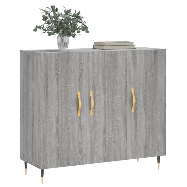 vidaXL Sideboard Grau Sonoma 90x34x80 cm Holzwerkstoff