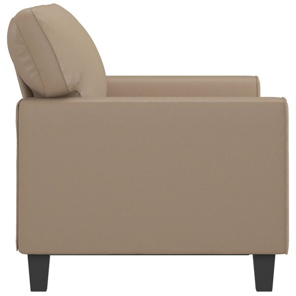 vidaXL 2-Sitzer-Sofa Cappuccino-Braun 120 cm Kunstleder