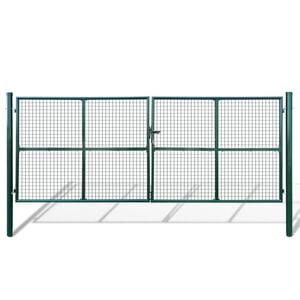 vidaXL Gartentor aus Maschengewebe 400x150 cm