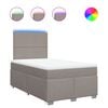 vidaXL Boxspringbett mit Matratze Taupe 120x190 cm Stoff