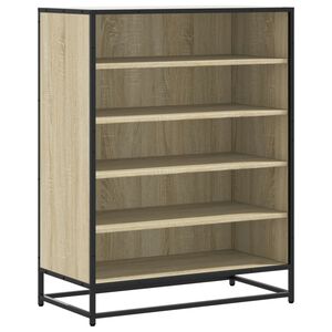 vidaXL Schuhschrank Sonoma Eiche 75x38x97,5 cm Holzwerkstoff Metall