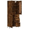 vidaXL Highboard Räuchereiche 69,5x34x180 cm Holzwerkstoff