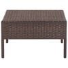 vidaXL 6-tlg. Garten-Lounge-Set mit Auflagen Poly Rattan Braun