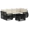 vidaXL Gartensofa-set 7 stk. Schwarz und Cremewei&szlig; Poly-Rattan