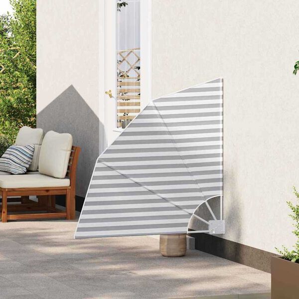vidaXL Balkon Sichtschutz Anthrazit und Weiß 115 x 115 cm Stoff