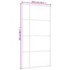 vidaXL Schiebetür ESG Glas und Aluminium 102,5x205 cm Weiß