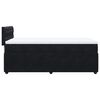 vidaXL Boxspringbett mit Matratze Schwarz 90x200 cm Samt
