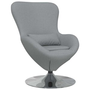 vidaXL Eiersessel Hellgrau 63 x 73 x 90 cm Stoff