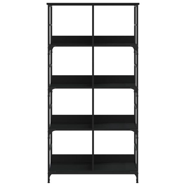 vidaXL Bücherregal Schwarz 78,5x33x153 cm Holzwerkstoff
